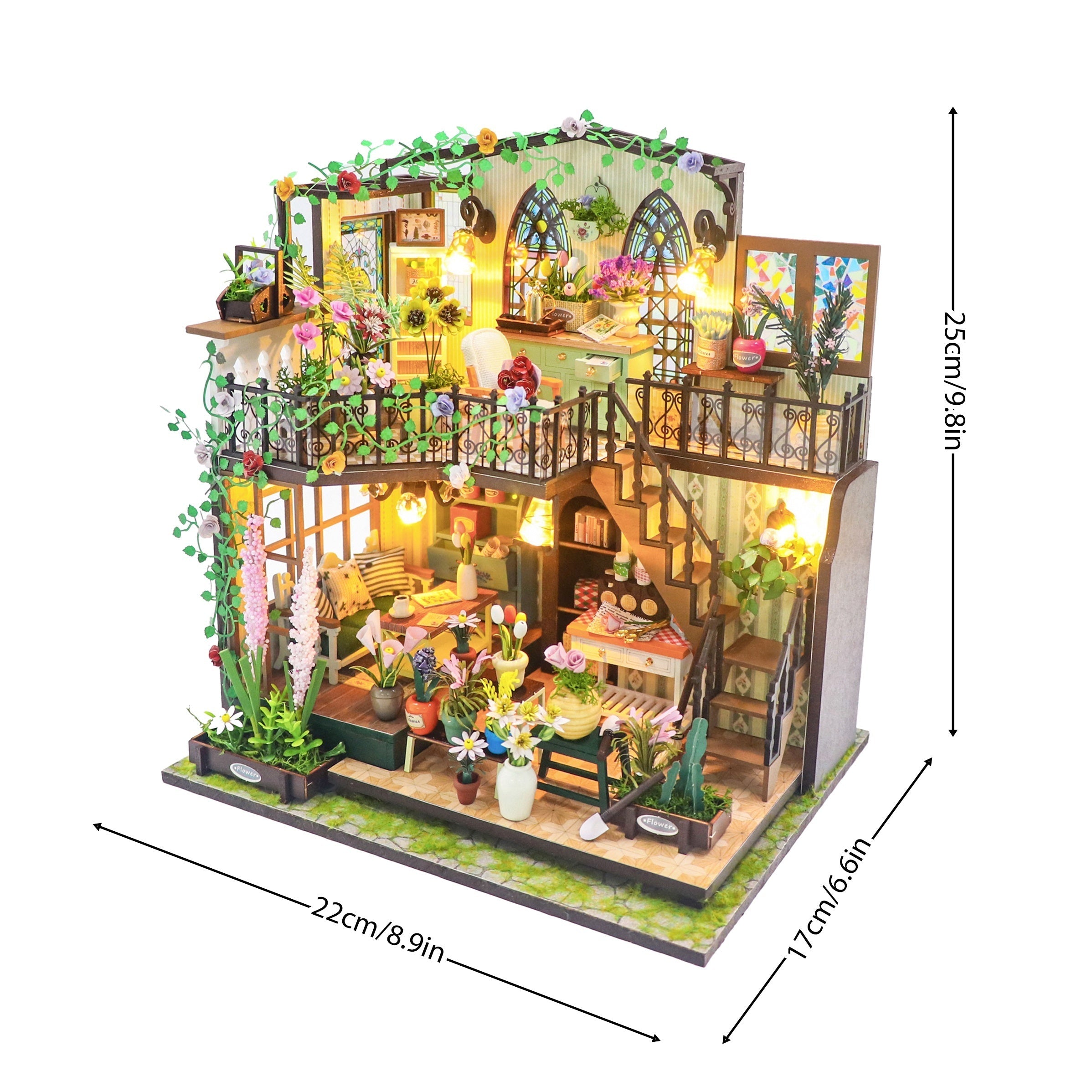 Casa Miniatura DIY con Illuminazione – Puzzle 3D Fatti a Mano per Decorazione Creativa