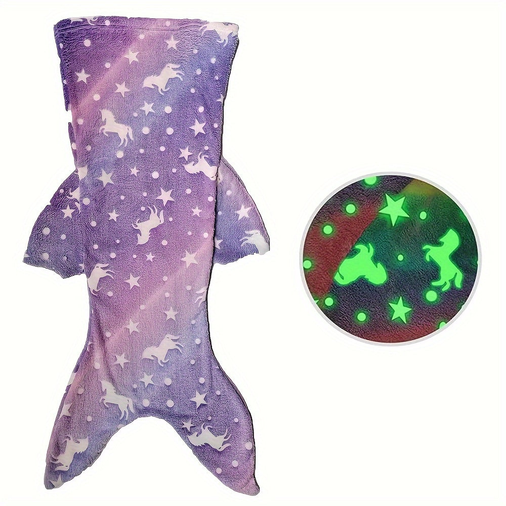 Sacco a Pelo Magico da Sirena con Effetto Luminoso – Morbido Pile per Bambini