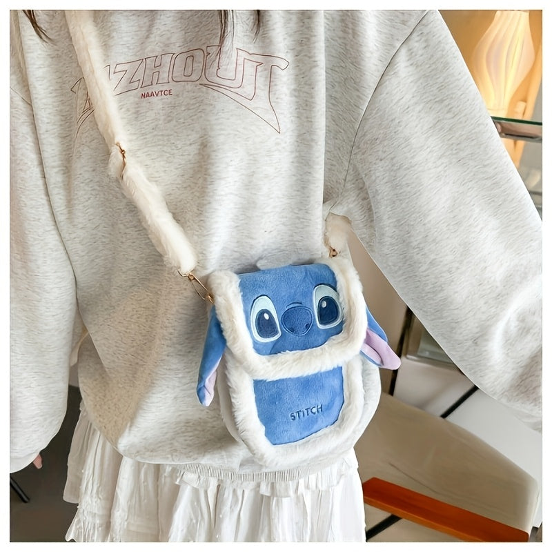 Borsa Crossbody Stitch Carina – Con Pelliccia e Design Ricamato per Uso Quotidiano