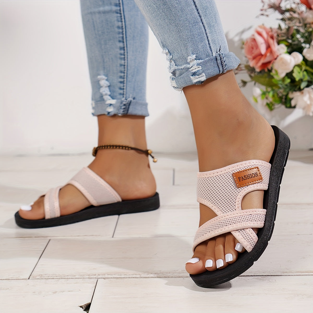 Sandali Donna Mesh Slide – Leggeri e Traspiranti con Cinghie Incrociate