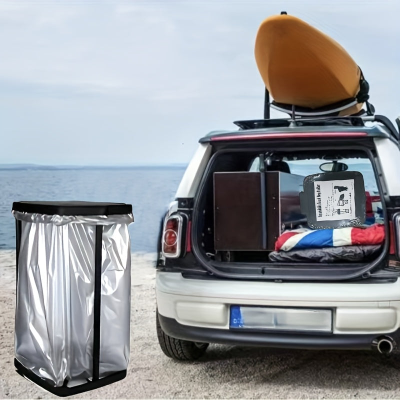 Supporto per Sacchi della Spazzatura Pieghevole Regolabile – Tre Pezzi con Stativo Regolabile in Altezza per Casa o Esterni