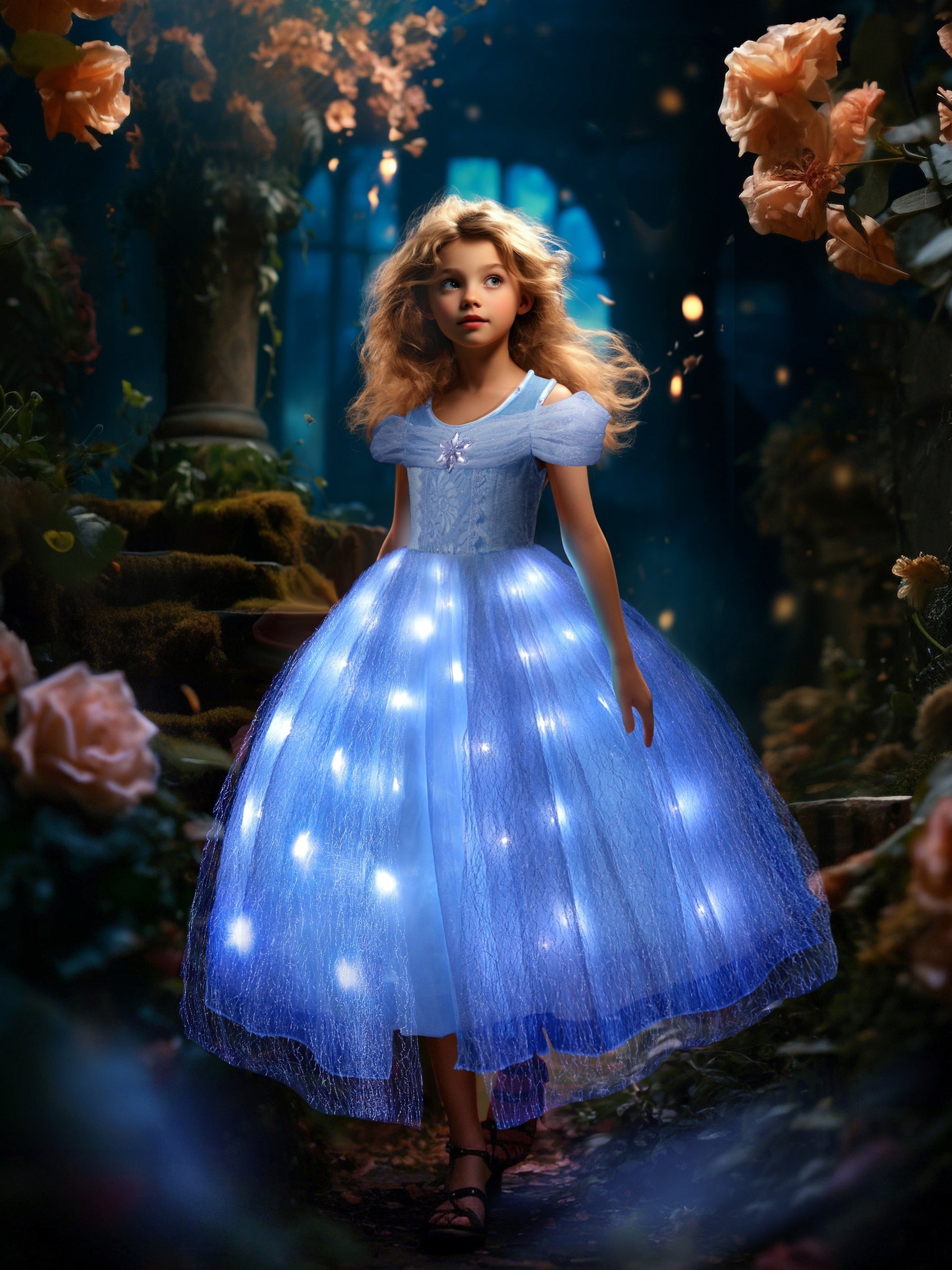 Abito Tutu Magico con LED per Bambine - Esperienza Festiva Incantevole