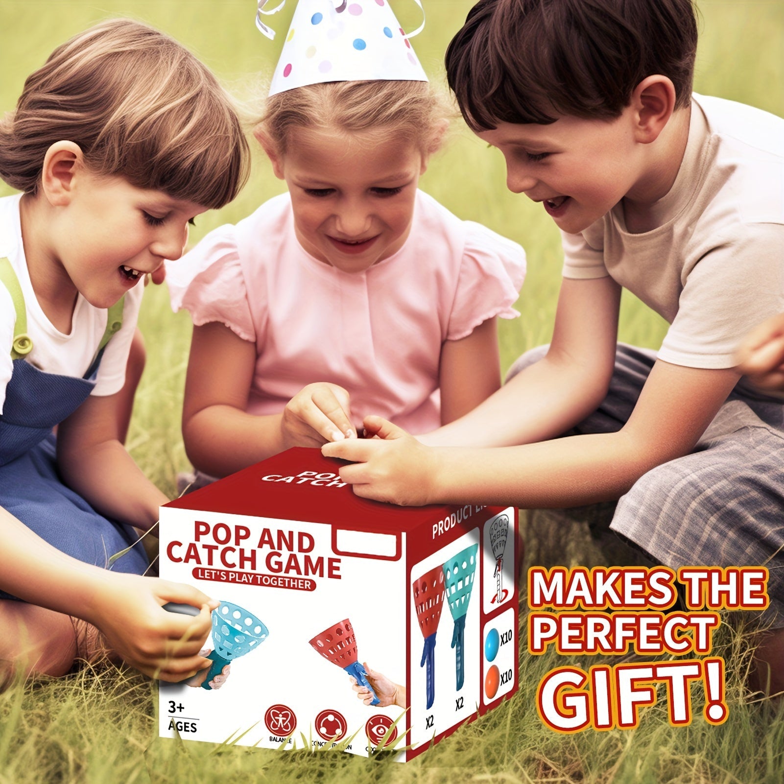 Gioco di Palla Pop and Catch - Divertente e Attiva Attività All'aperto per Bambini