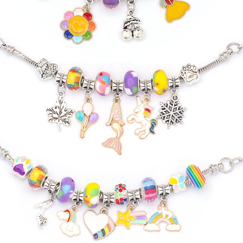 Set di Braccialetti Fai-da-Te per Bambini - Crea Tu Stesso Gioielli Allegri