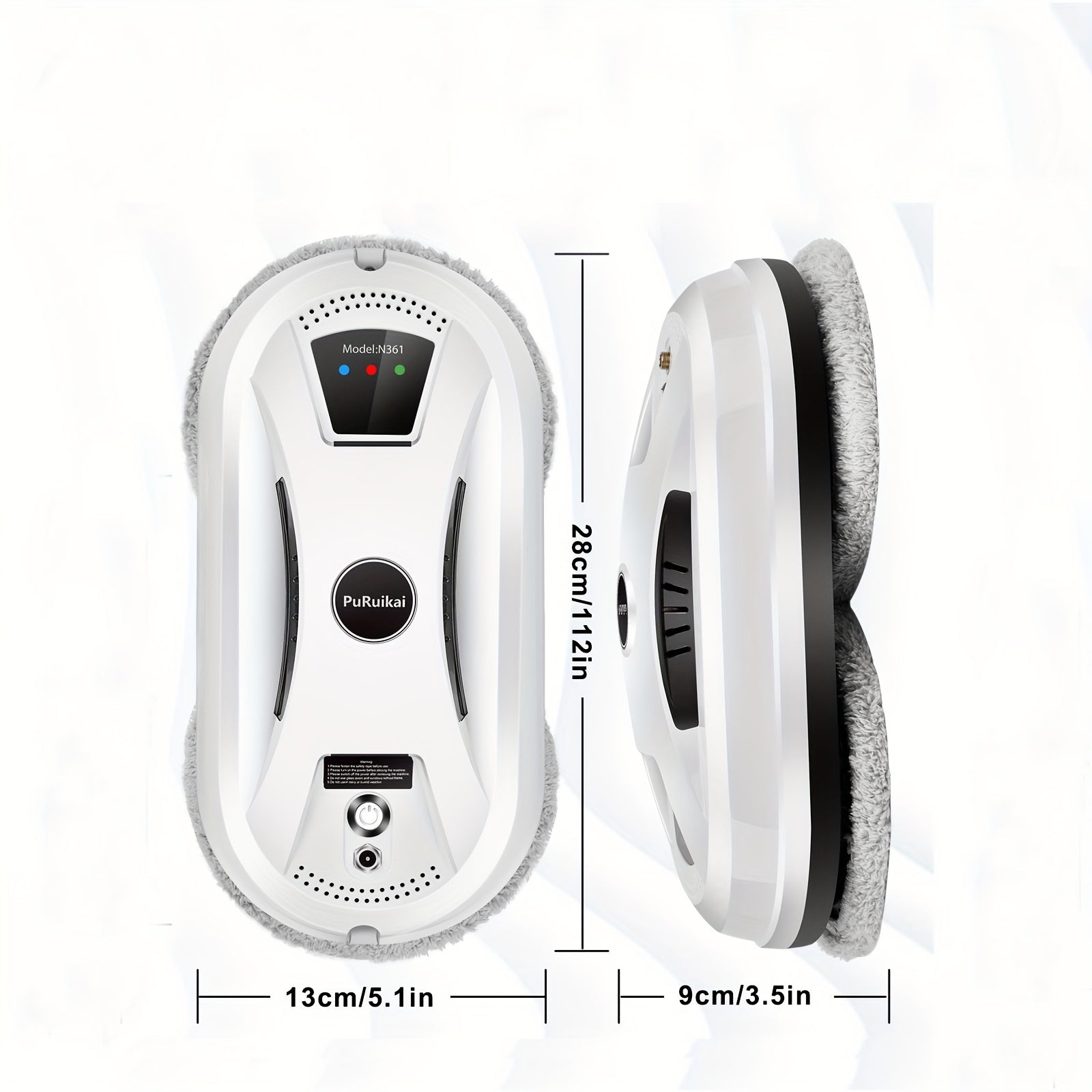 Pulitore di Finestra Completamente Automatico – Spazzola per Vetro Intelligente con Telecomando per una Pulizia Efficiente