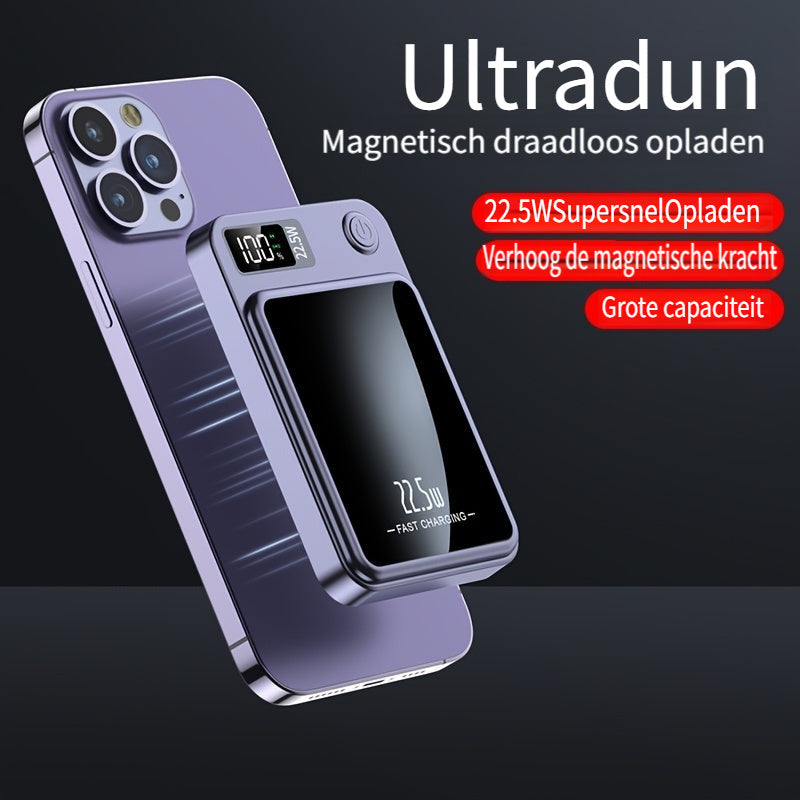 Powerbank Magnetica – Ultra Sottile con Ricarica Wireless Super Veloce