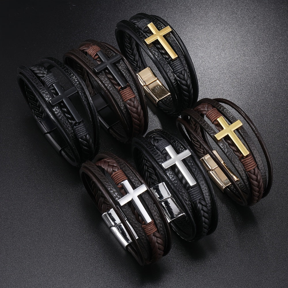 Bracciale in Pelle Spirituale - Per l'Uomo Moderno