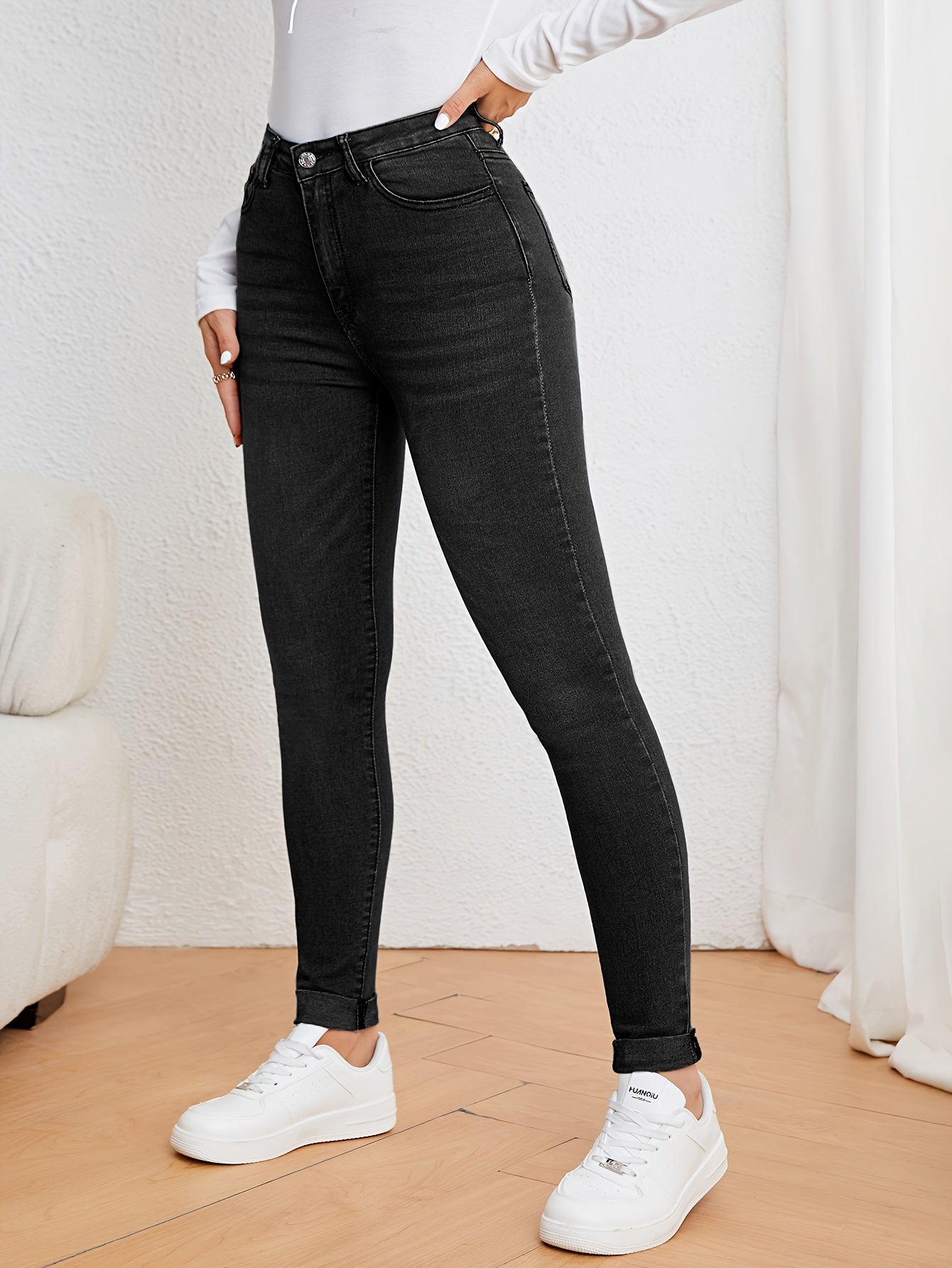 Jeans Skinny Casual per Donne – Stretch Medio, Ideale per Tutte le Stagioni