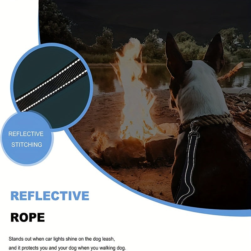 Guinzaglio Bungee Regolabile per Cani – Assorbente agli Urti e Riflettente per Cani di Grandi Dimensioni