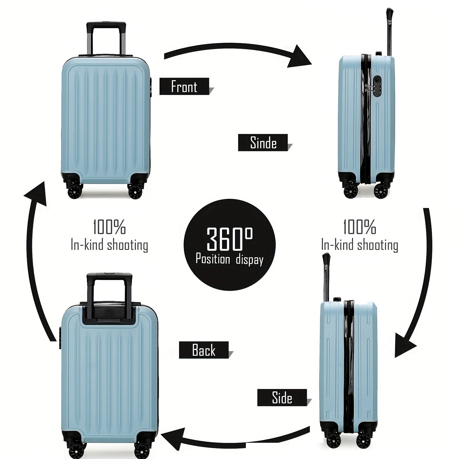 Valigia Elegante con 4 Ruote – Compatta e Robusta per Avventure nel Mondo