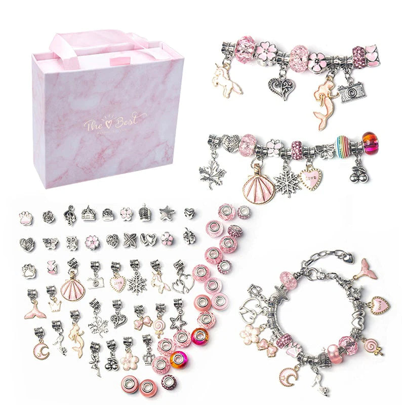 Set di Braccialetti Fai-da-Te per Bambini - Crea Tu Stesso Gioielli Allegri