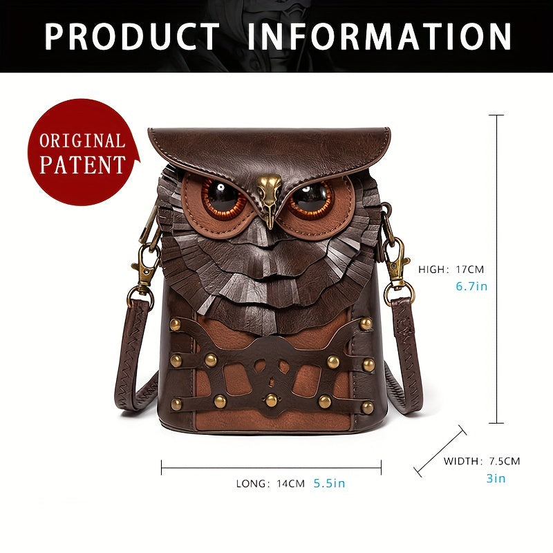 Borsa a Spalla Mini Steampunk Gufo – Audace e Funzionale