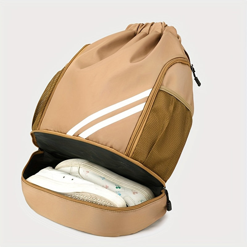 Borsa da palestra in nylon elegante con cordino – Pratica e impermeabile per sport e viaggi