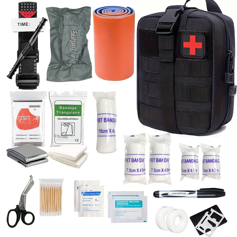 Kit di Pronto Soccorso Completo con Torniquet – Kit di Sopravvivenza Essenziale per Avventure