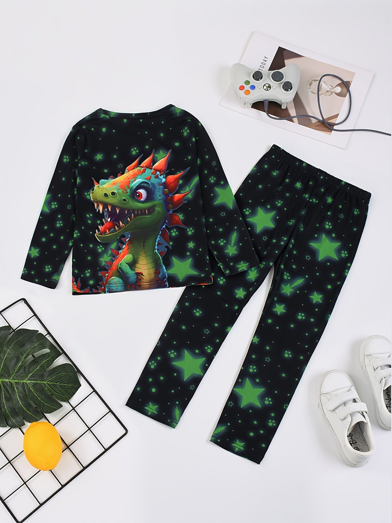 DinoGlow Set Pigiama - Serate Brillanti per Bambini Avventurosi