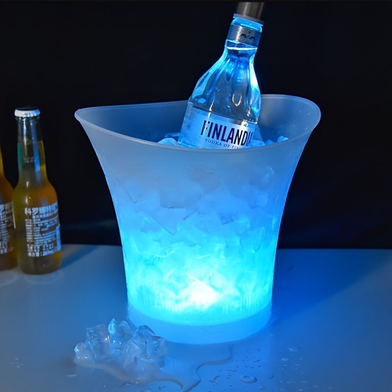 Secchiello per ghiaccio LED illuminato da 5L – Perfetto per Champagne e Birra