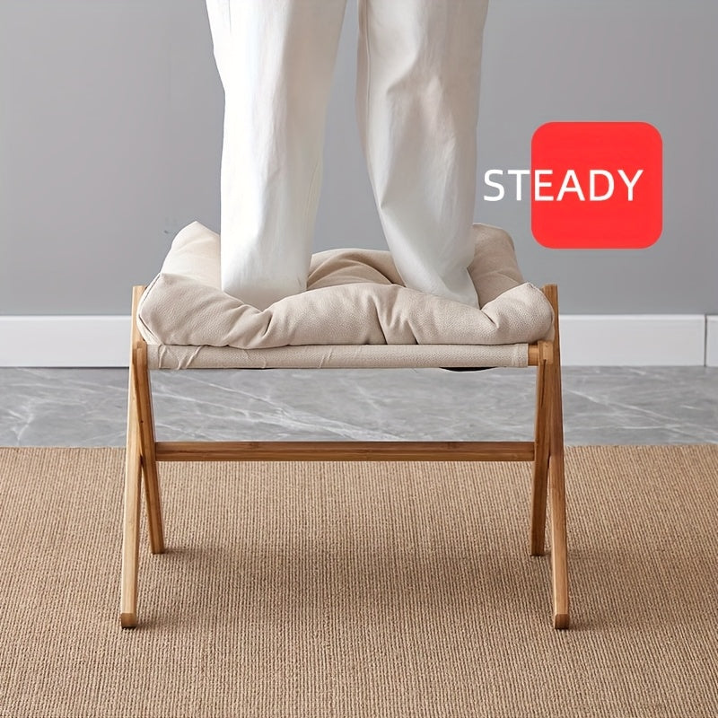 Supporto per i piedi pieghevole in bambù leggero – Confortevole e pratico per casa e ufficio