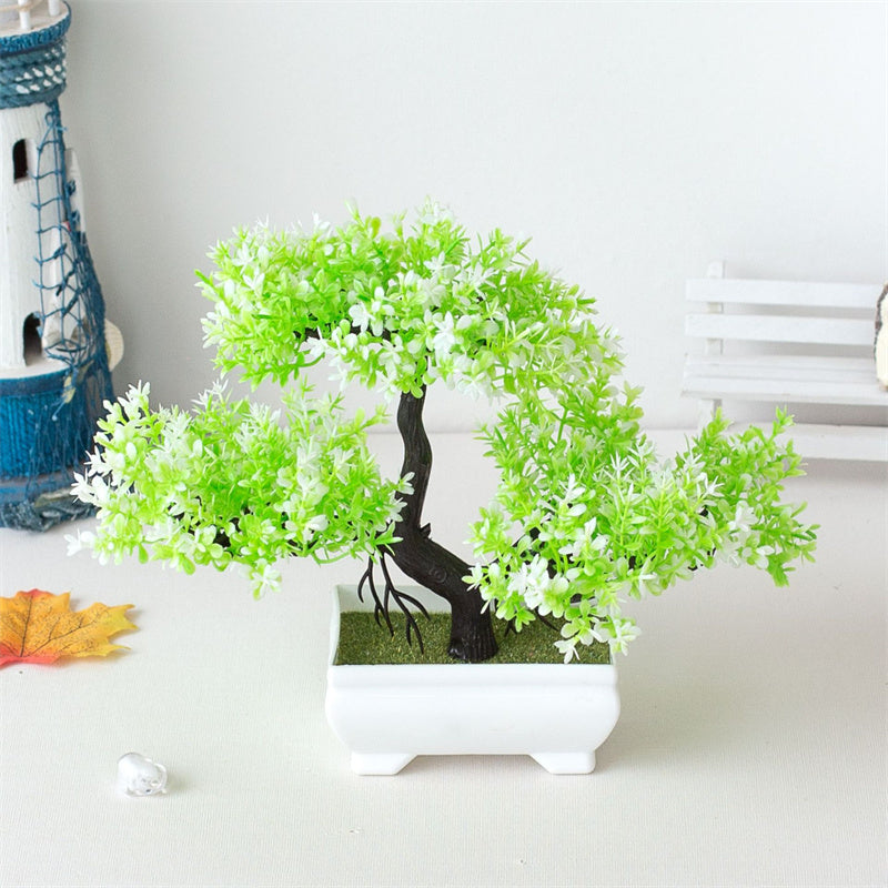 BlossomBonsai Albero Artificiale – Mini Bonsai Realistico con Fiori Rosa