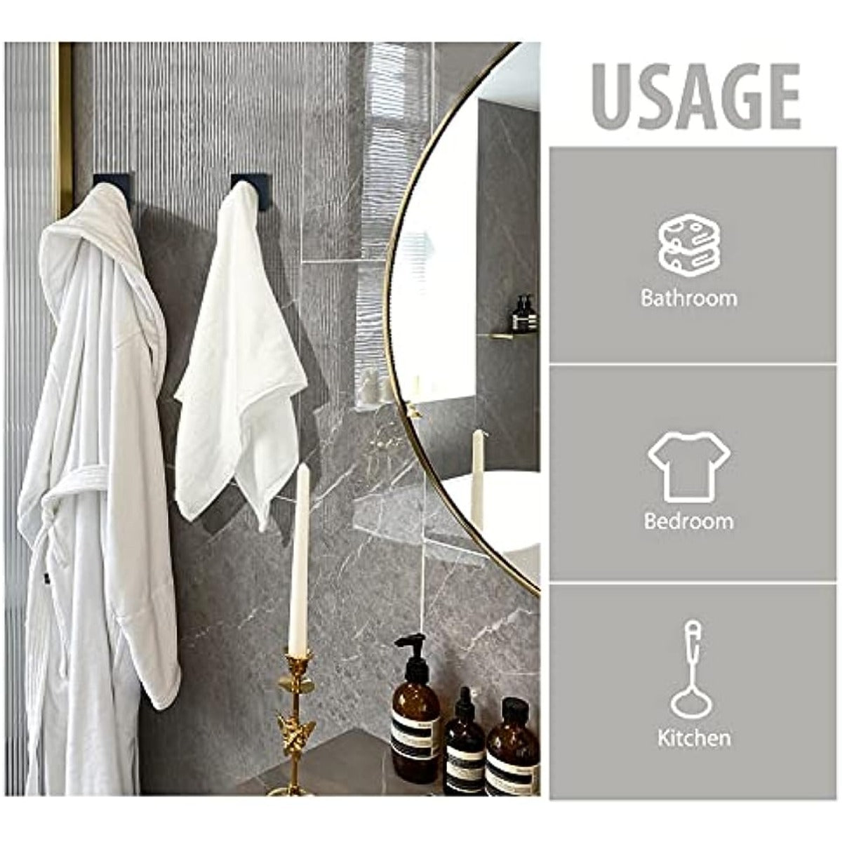 Ganci Adesivi Pratici - Per Organizzazione e Comodità