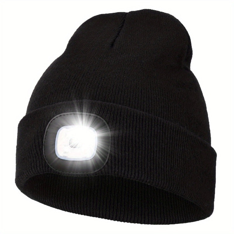 Beanie Unisex con Luce LED – Illuminazione Pratica per Passeggiate Serali