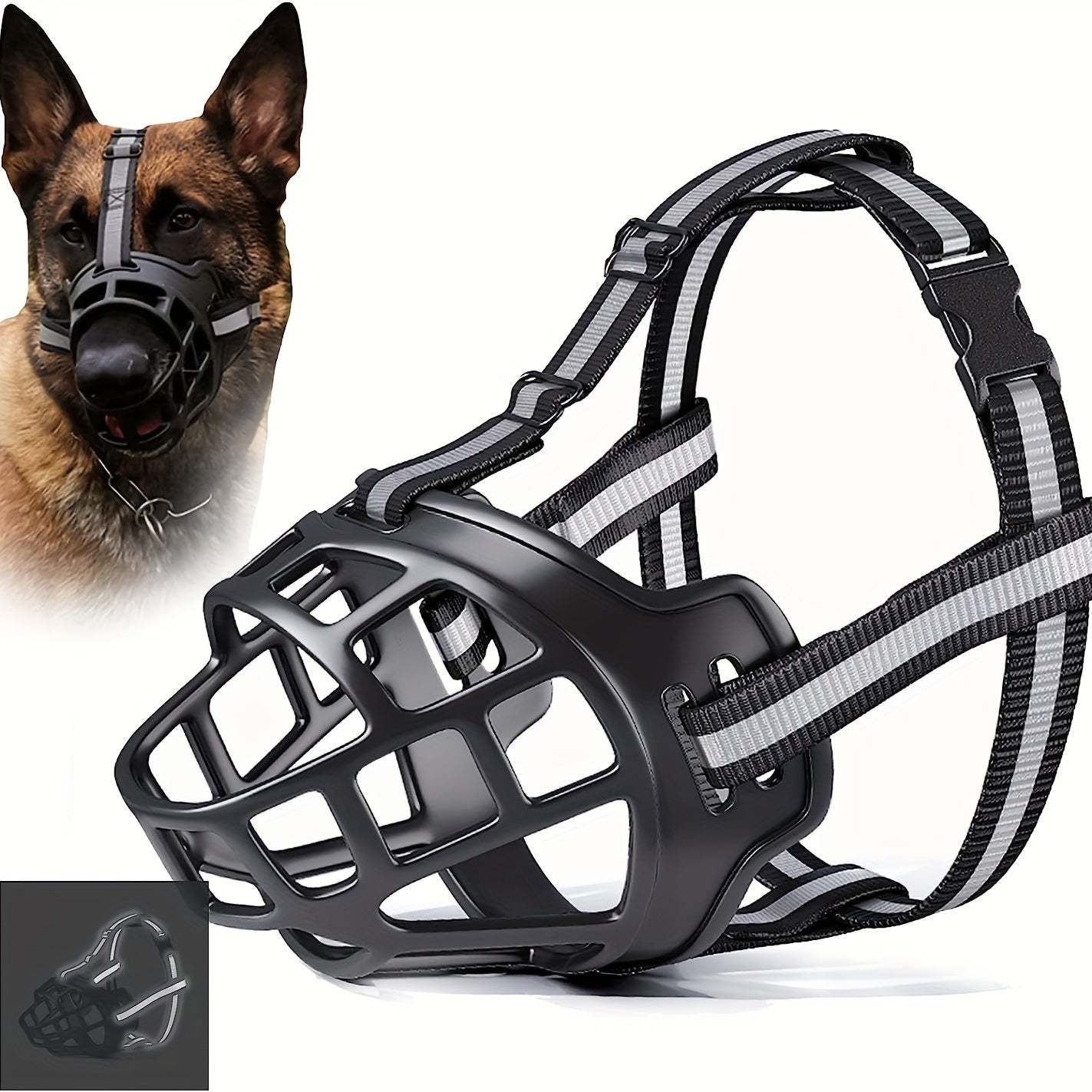 Muzzle per Cani Regolabile – Traspirante e Sicuro per Allenamento e Passeggiate