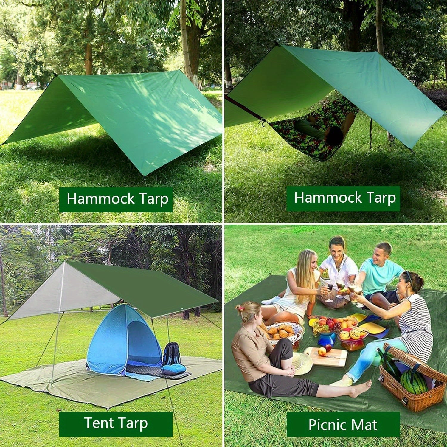 Tenda da Campeggio 3x3 Metri - Impermeabile e Resistente al Vento