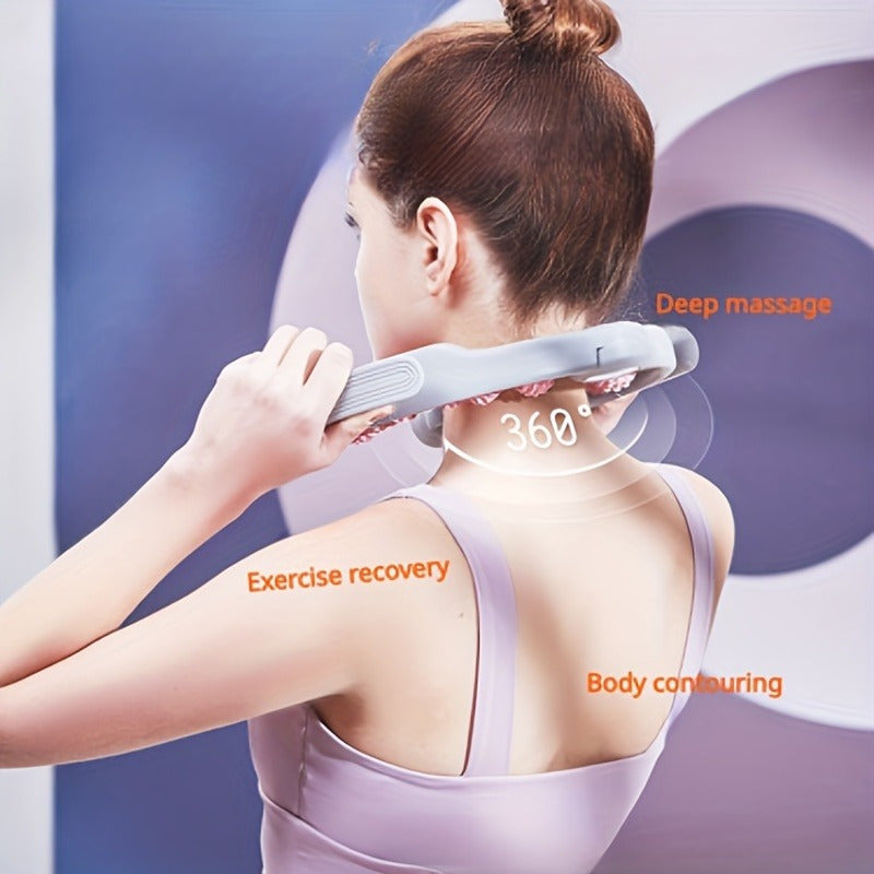 FlexiRoller 14-Ruote Rullo massaggiante – Profonda Rilassamento Muscolare con Fermapiedi