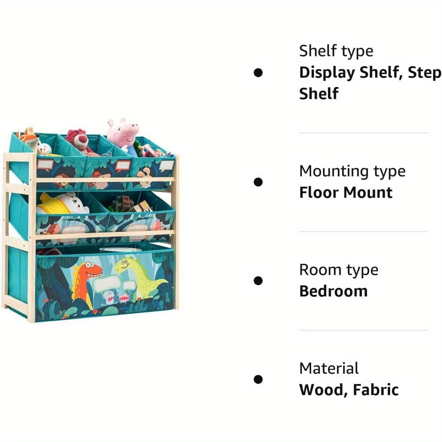 Organizzatore di Giocattoli con 3 Livelli e Scatole di Stoccaggio – Perfetto per Camerette e Conservazione dei Giocattoli