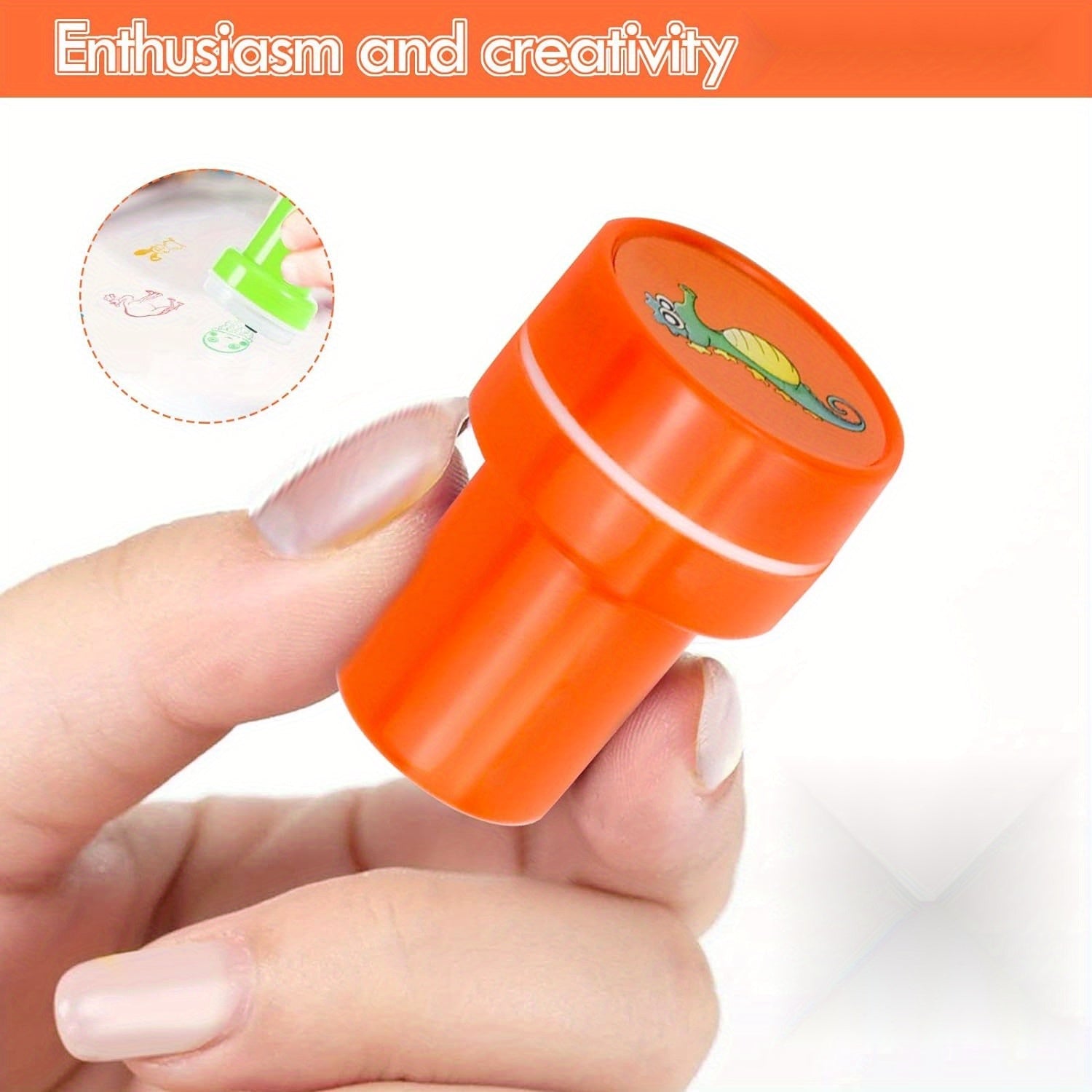 Set di Timbri Colorati di Animali – 26 Timbri Diversi per Creazioni e Educazione Creativa