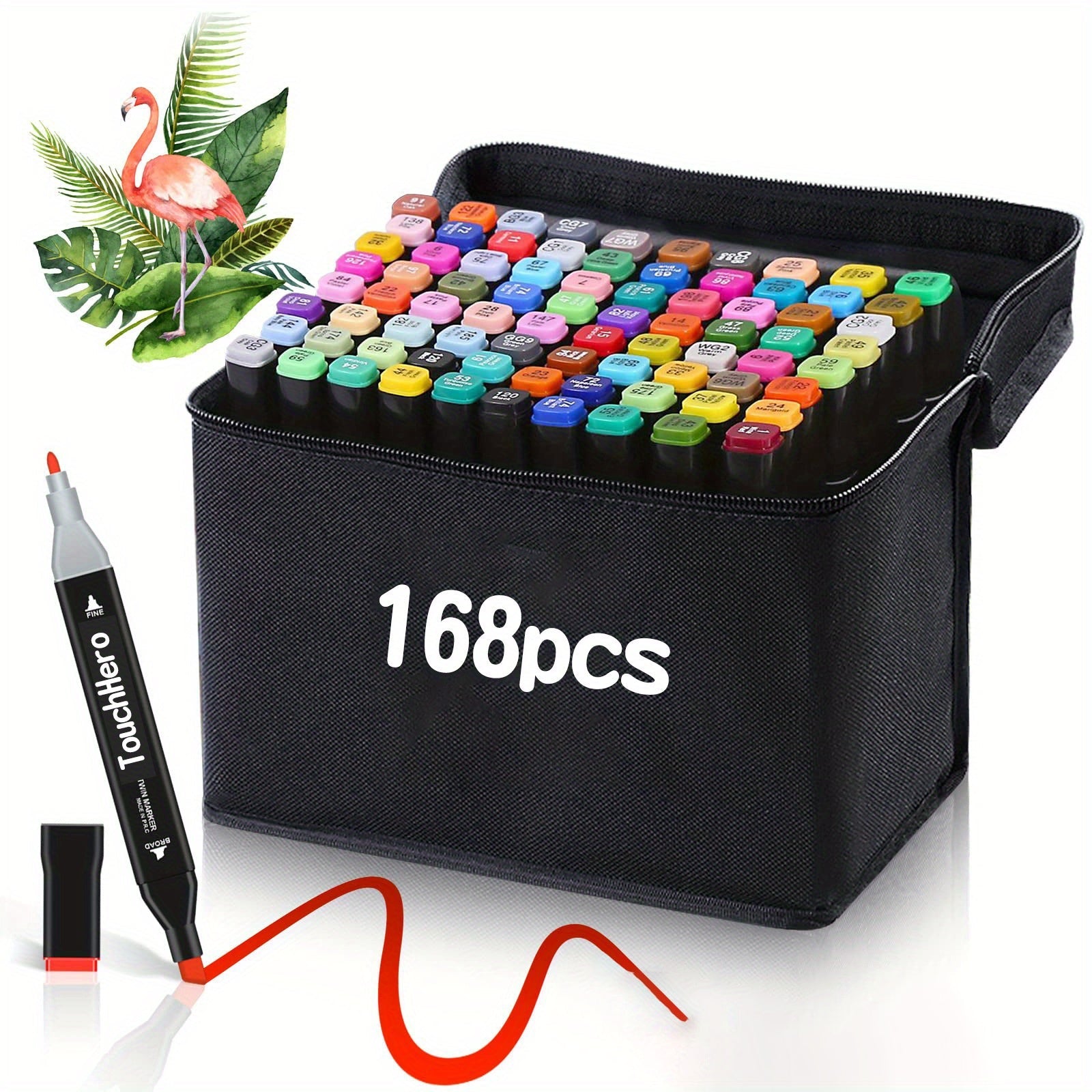 TouchHero Set di 168 Pennarelli a Base di Alcol – Professionale e Versatile