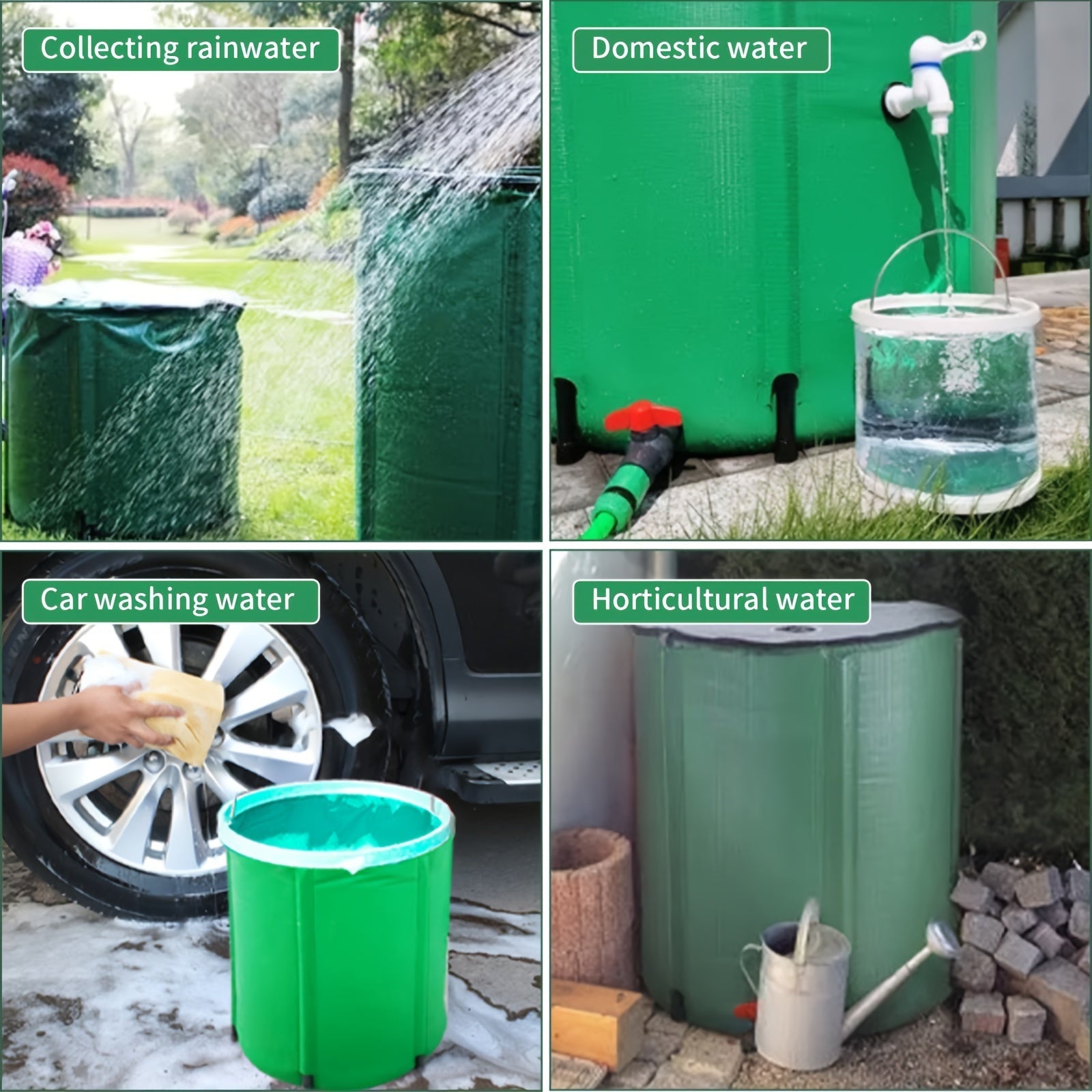 FlexiTank Serbatoio d'Acqua Pieghevole - 50L / 100L Serbatoio d'Acqua in PVC Durevole