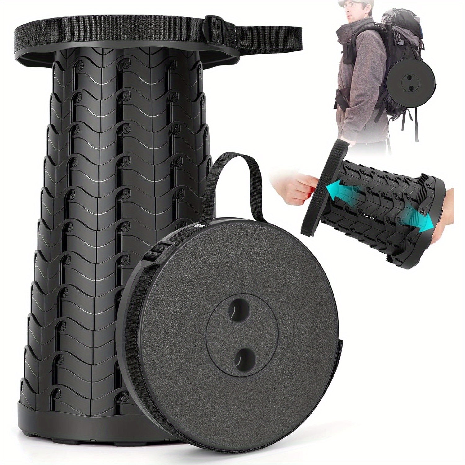 Sedia Pieghevole con Cinghia - Compatta e Robusta per Avventure all'Aperto