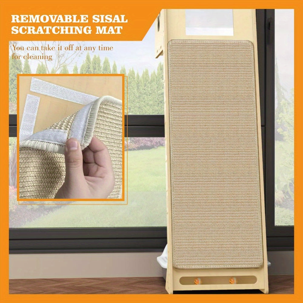 NatureClimb Casa per Gatti in Legno – Mobile Compatto e Giocoso