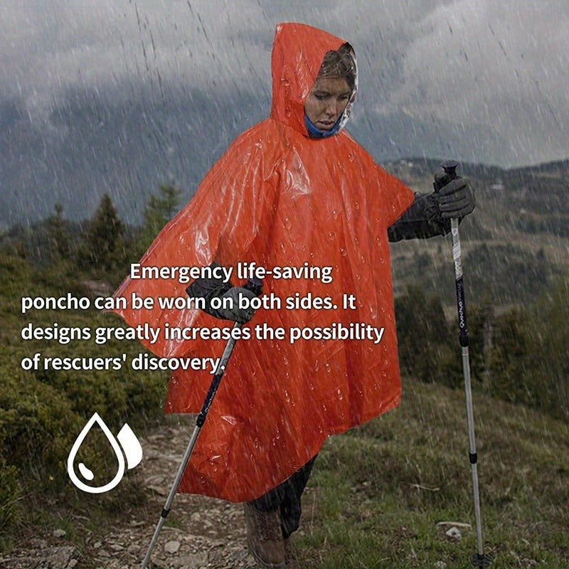 Poncho d'Emergenza StormGuard - Protezione Impermeabile e Termica