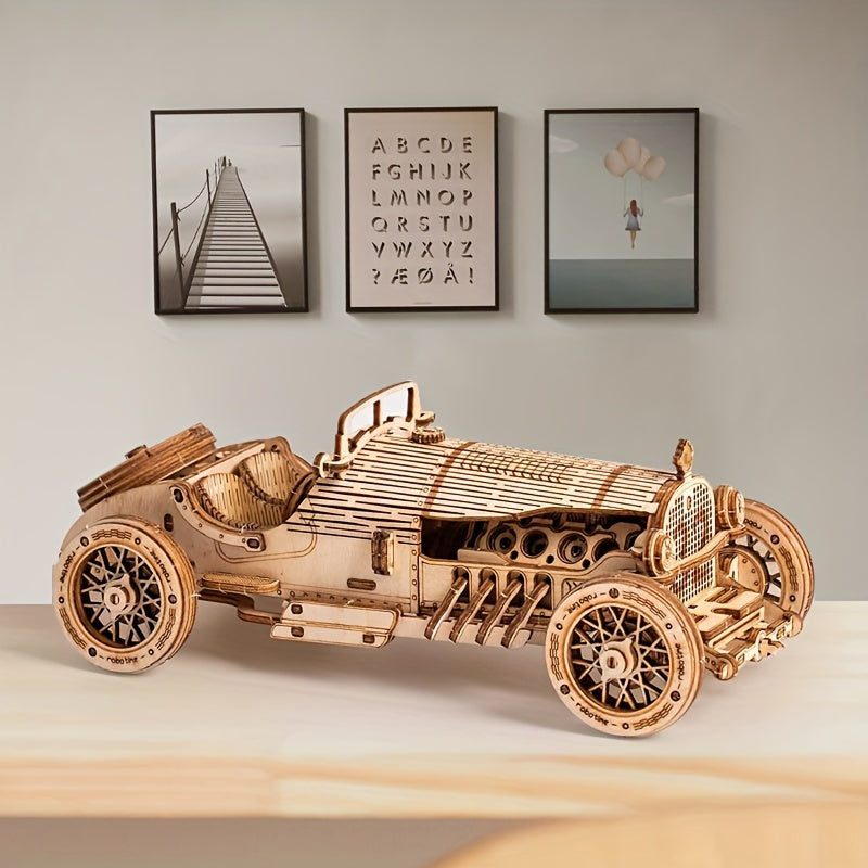 Puzzle Auto Vintage 3D in Legno – Modello Meccanico con Ingranaggi e Design Dettagliato