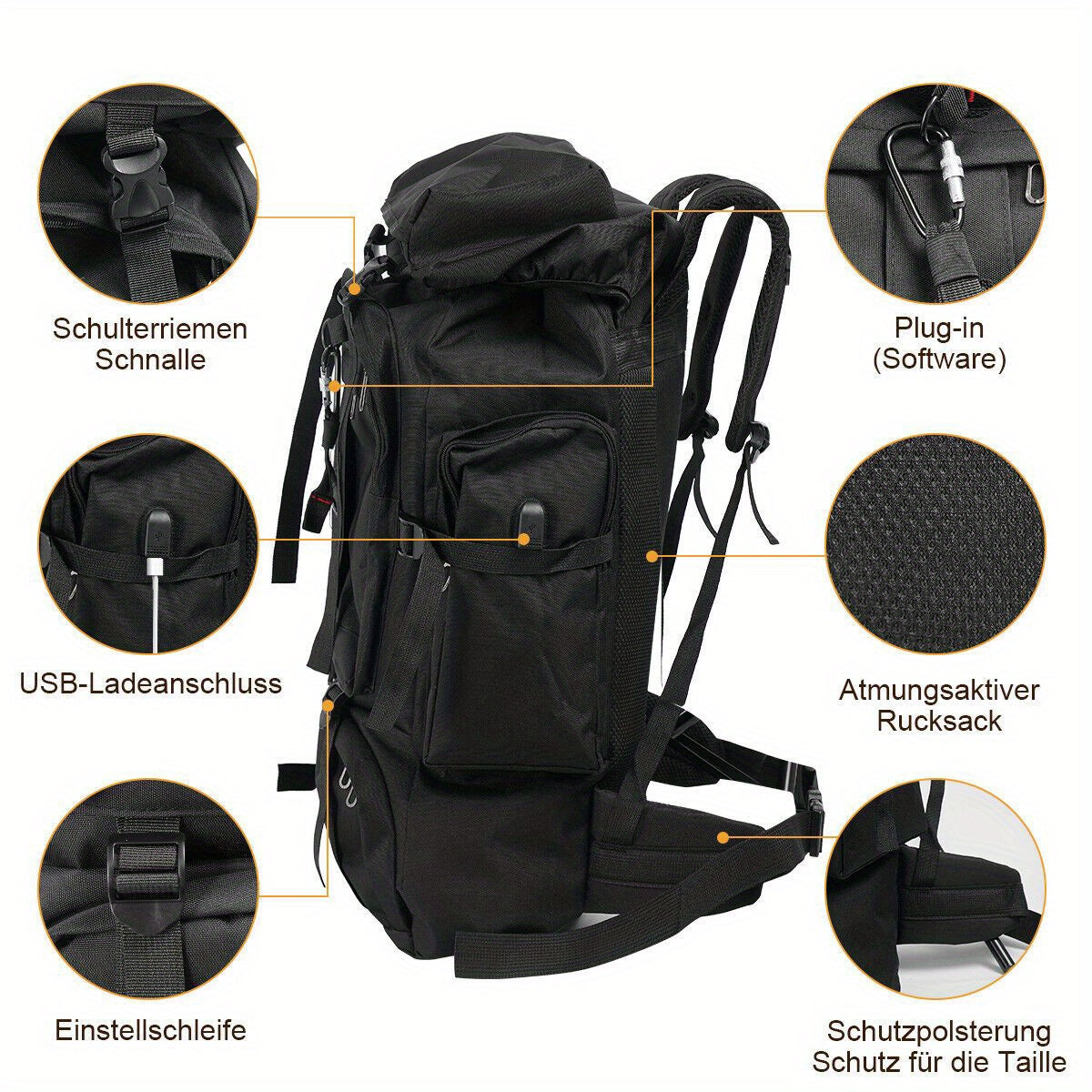 Zaino da Trekking Explorer 80L – Robusto e Versatile