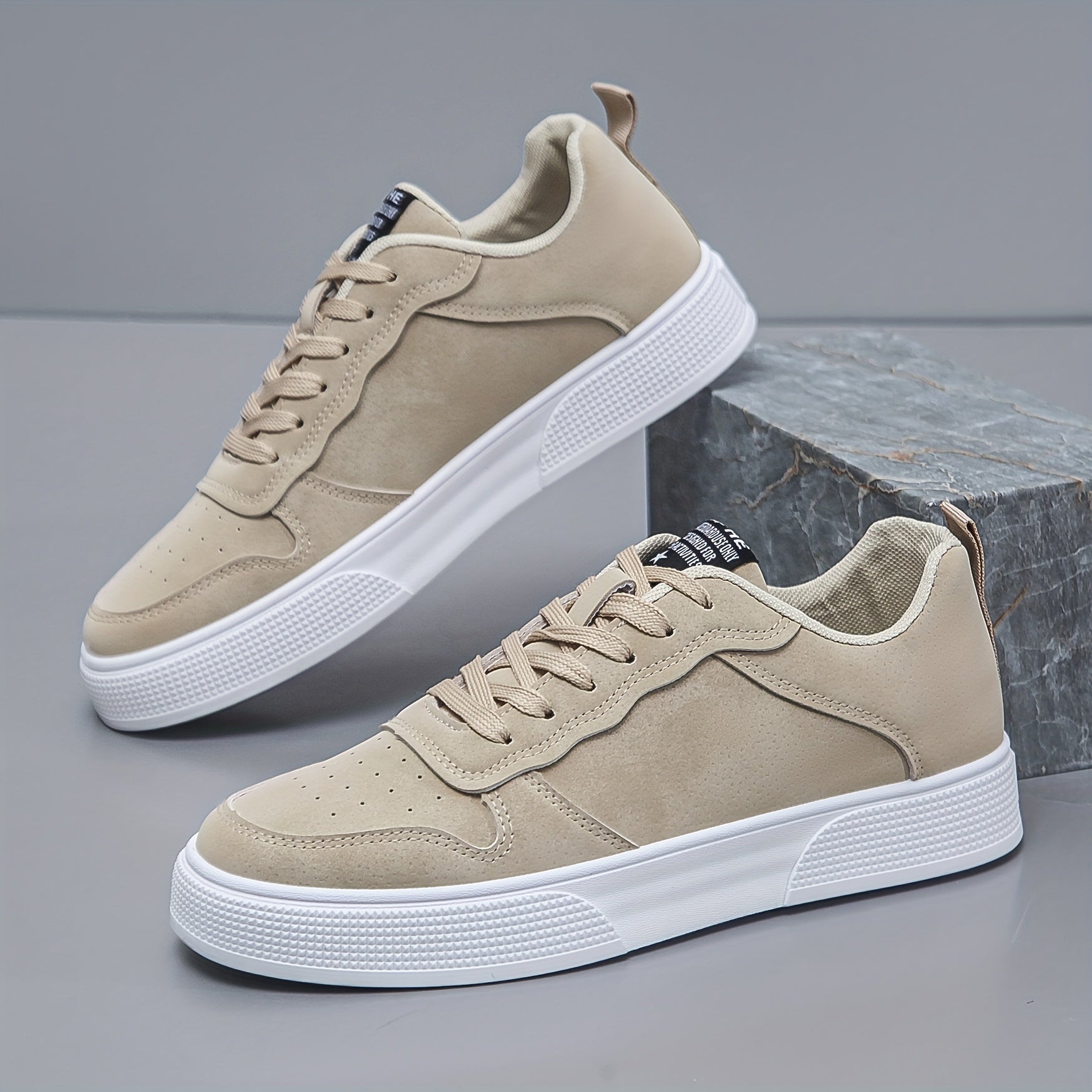 Sneakers da Uomo con Collo Basso – Confortevoli e Resistenti con Suola in PVC Bianca