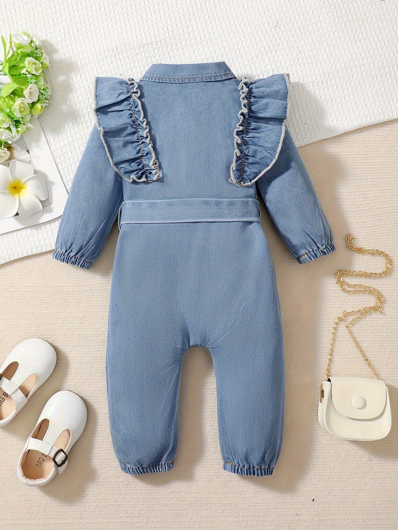 Body in Denim con Rouches per Bambini – Rouches Giocose e Dettagli Audaci