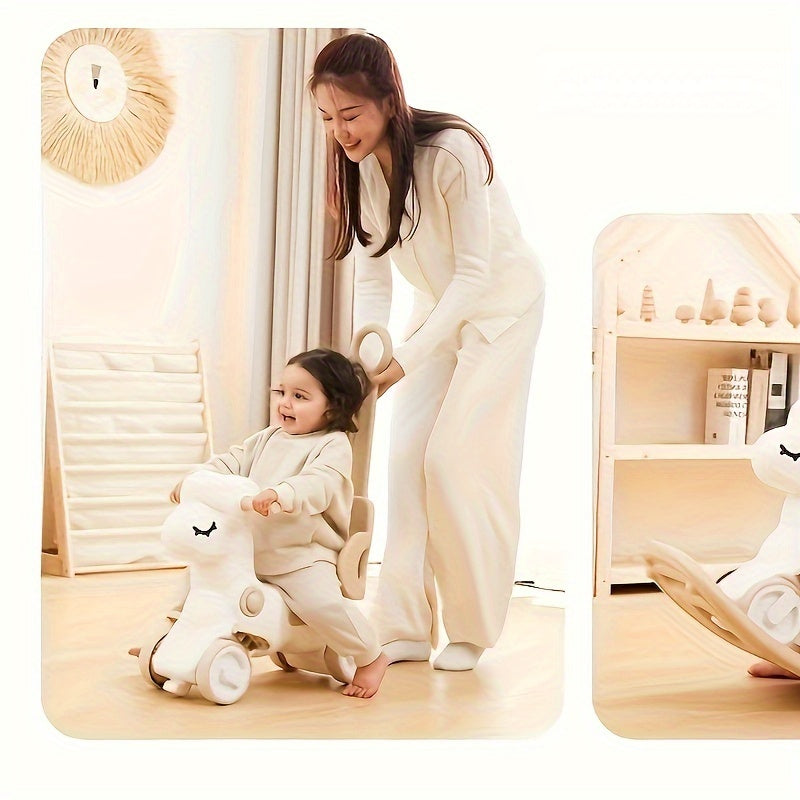 Gioco 2-in-1: Cavallo a Dondolo e Bicicletta per Bambini - Giocattolo Sicuro e Divertente