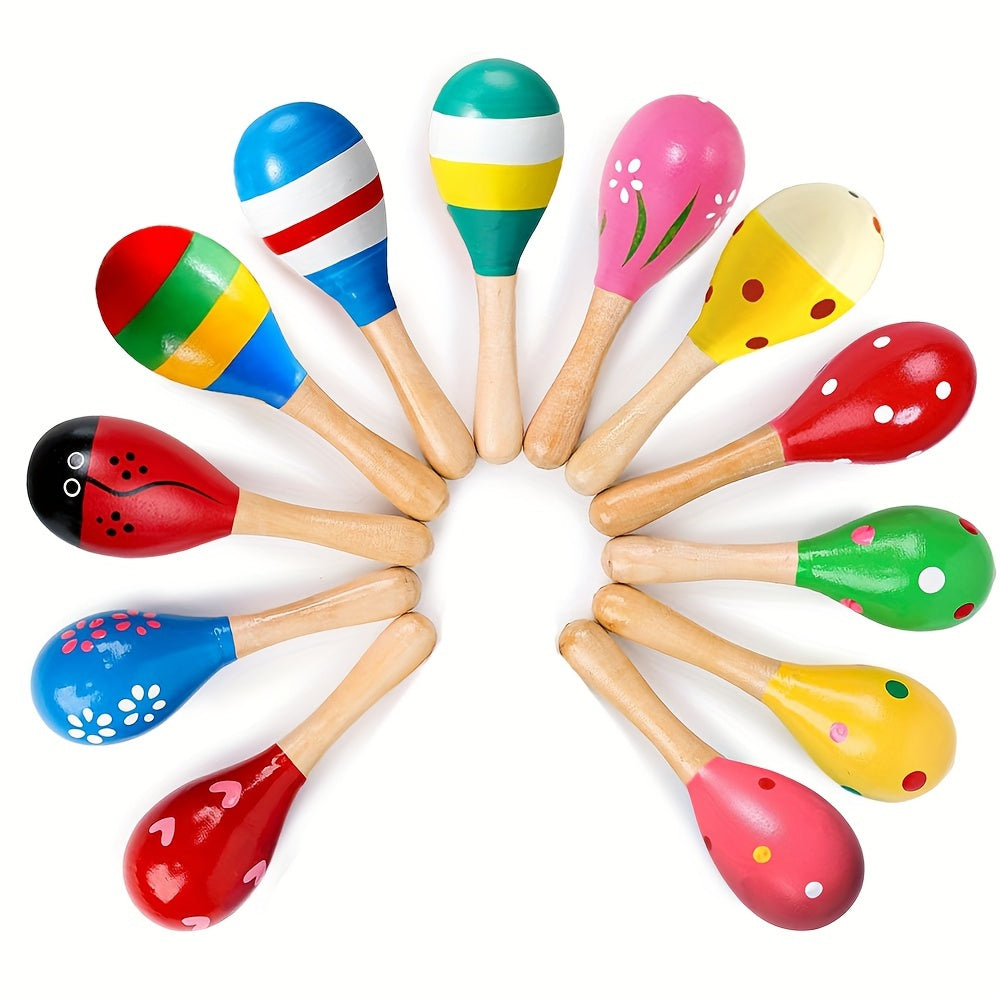 MelodyWood Maraca in Legno - Strumento Musicale Giocoso per Bambini
