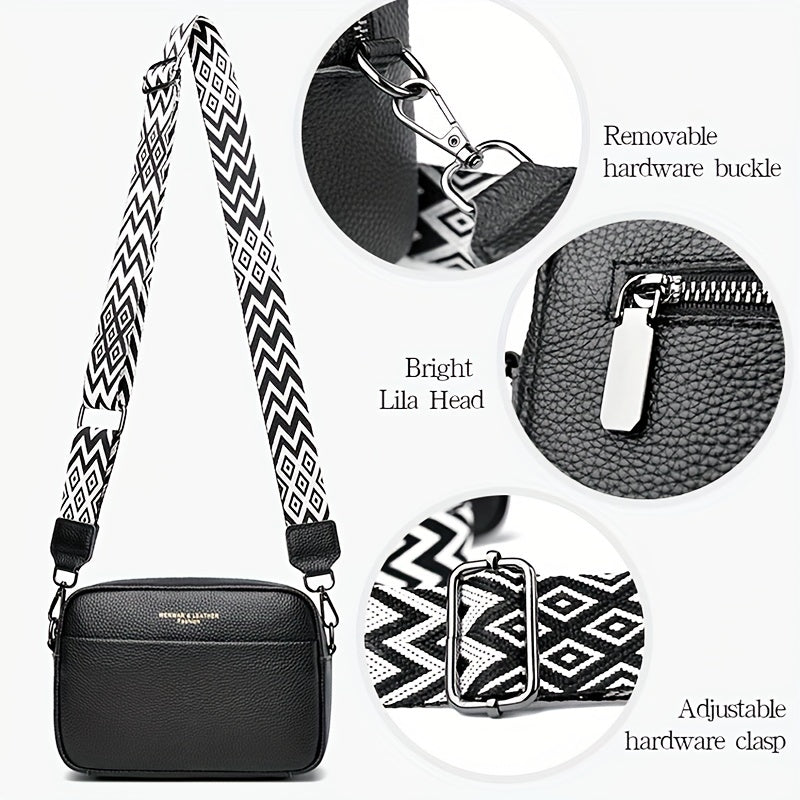 Borsa Crossbody in Vera Pelle – Pratica e Trendy con Cinghia a Chitarra
