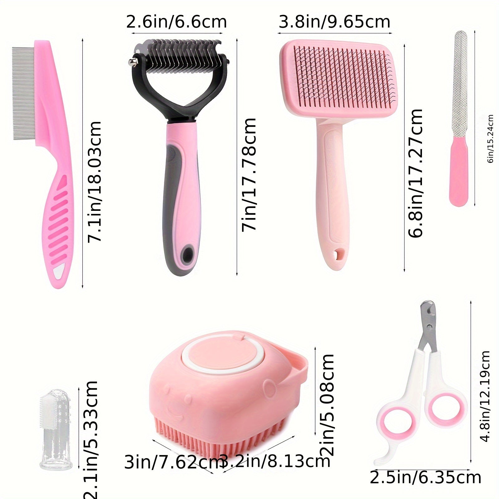 Set di Cura per Cani da 8 Pezzi - Per un Pelo Sano e Splendente del Tuo Animale Domestico