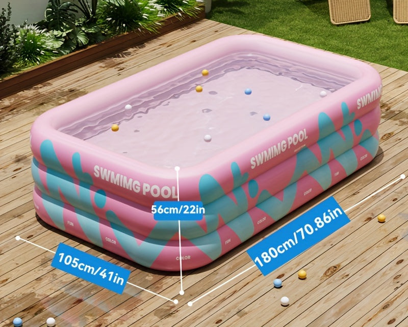 Piscina Gonfiabile Allegra per il Giardino – PVC Durevole, Perfetta per Feste Estive e Divertimento Familiare