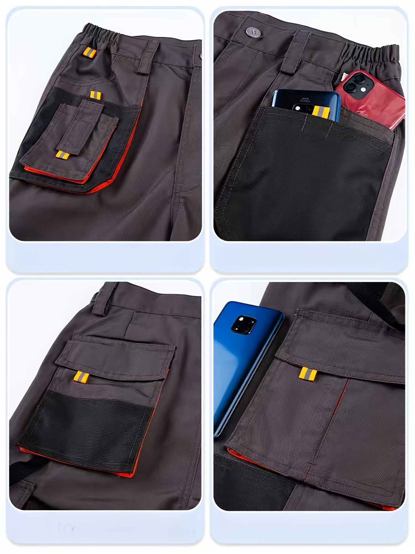 Pantaloni da Lavoro di Alta Qualità – Design Rinforzato con Tasche 3D per Lavoro e Attività all'Aperto