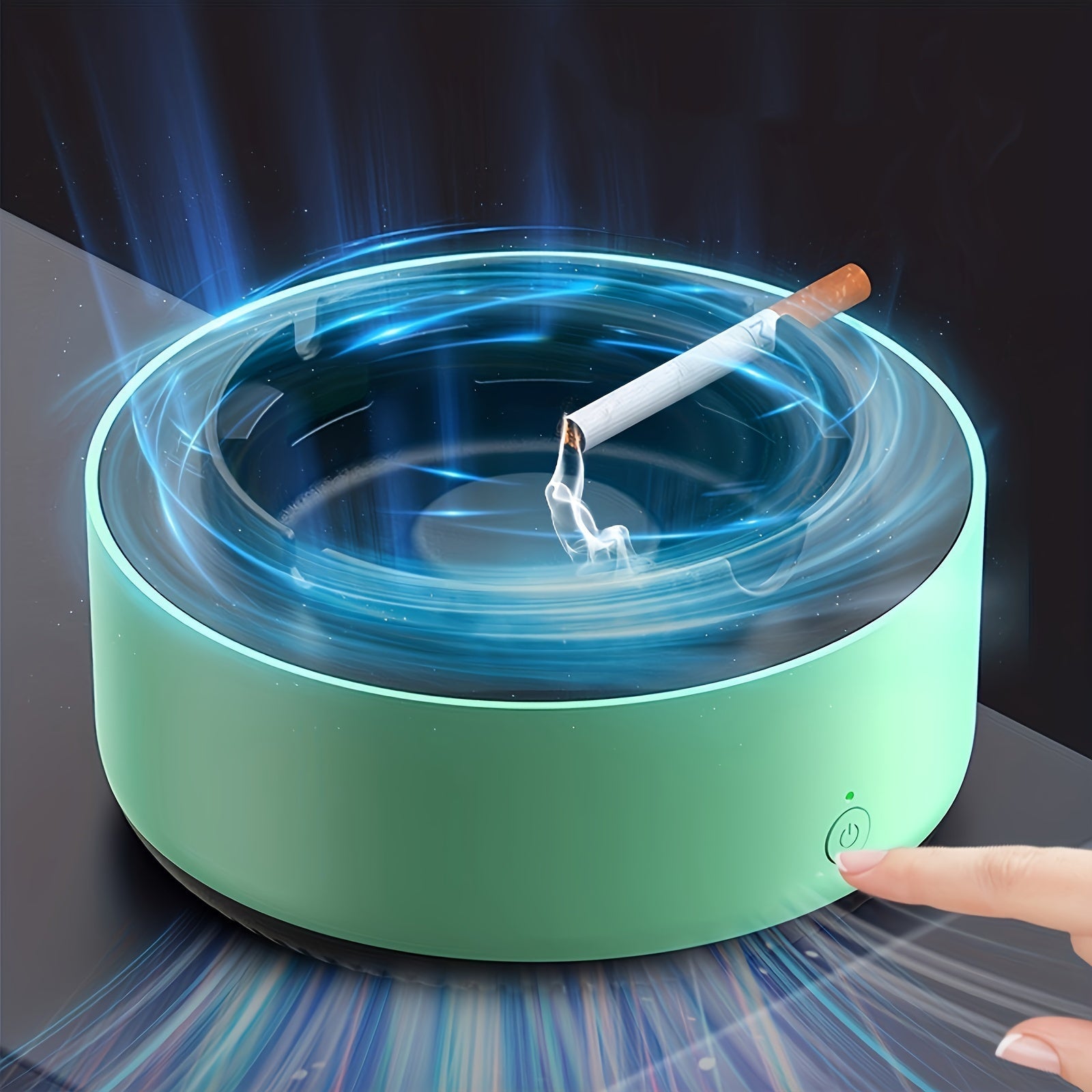 Ashtray Intelligente con Purificatore d'Aria – Rimozione Efficace di Fumi e Odori con Design Silenzioso