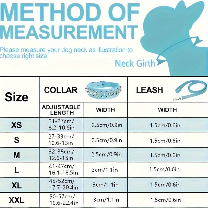Collare per Cani Regolabile con Spikes - Robusto e Sicuro per Cani di Grandi Dimensioni