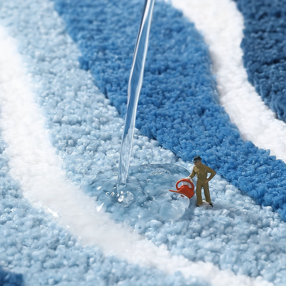 Tappeto da Bagno Geometrico – Assorbente e Morbido con Fondo Antiscivolo