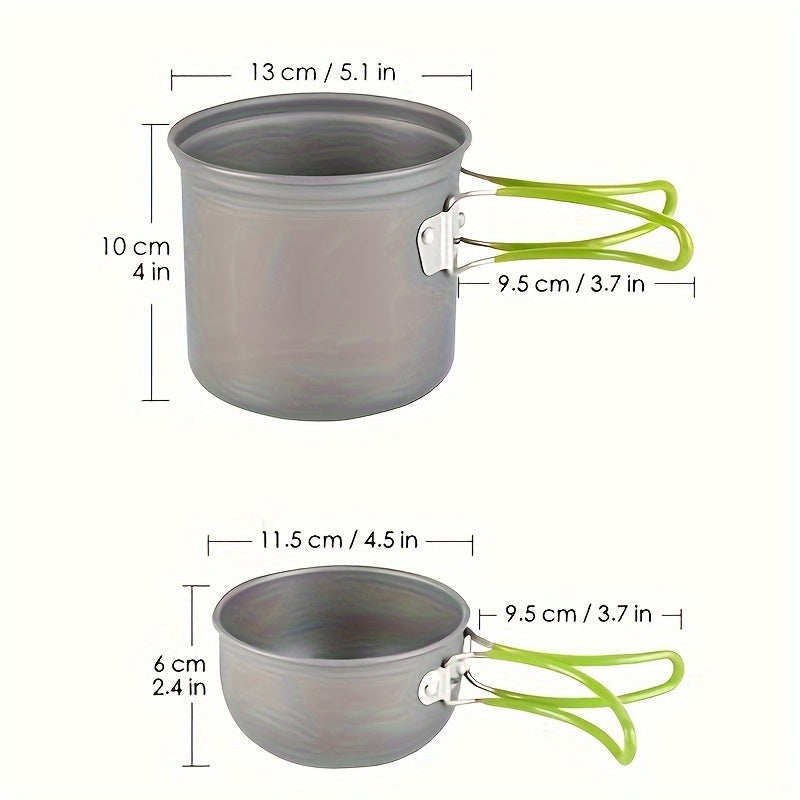 Set da Cucina Pieghevole in Lega di Alluminio – Leggero e Durevole per Campeggio, Escursionismo e Picnic