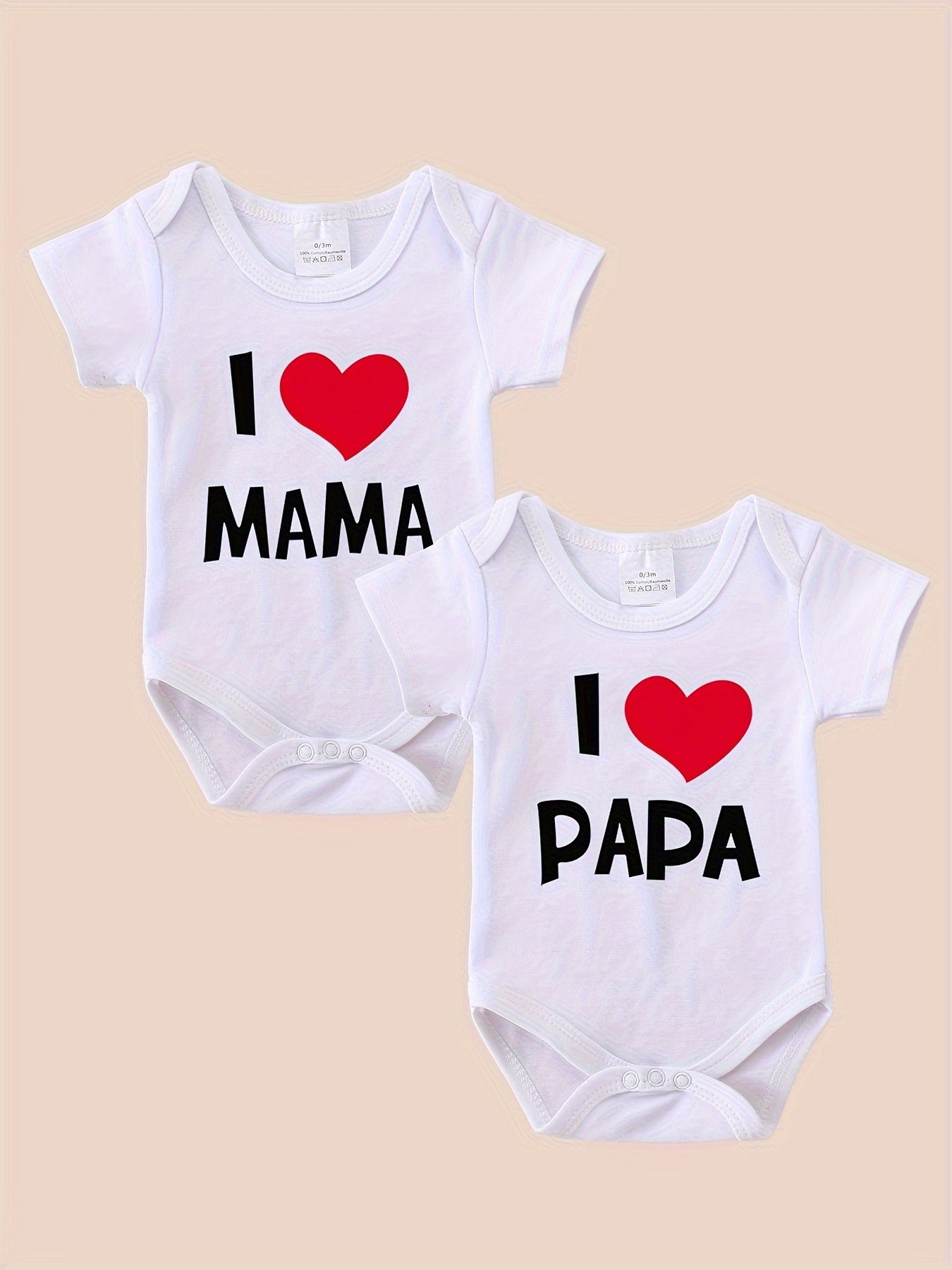 Set di Body Amorevole per Neonati – Perfetto per Momenti Estivi con Mamma e Papà