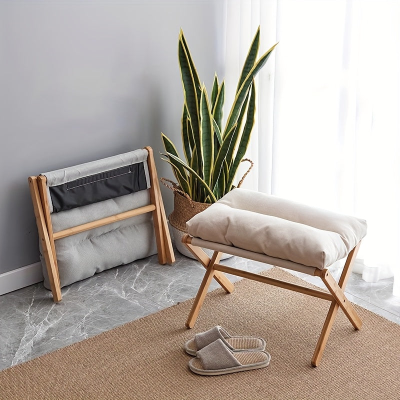 Supporto per i piedi pieghevole in bambù leggero – Confortevole e pratico per casa e ufficio